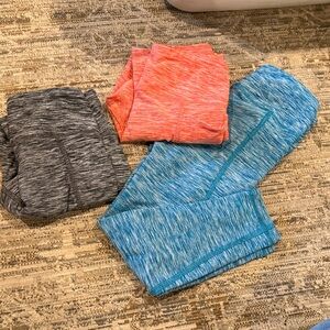 Hanna Andersson Coral and Blue Leggings